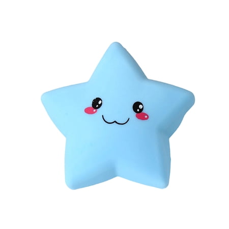 Star Stress Balls for Adults Smile Star Squishies Toys Cute Star Sensory Fidget Toys Dough Squeeze Ball for Anxiety Relief Squishies Star Toys for Party Favors Classroom Prizes