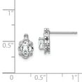 thumbnail image 3 of FB Jewels Sterling Silver Rhodium-plated White Topaz & Diam. Earrings, 3 of 3