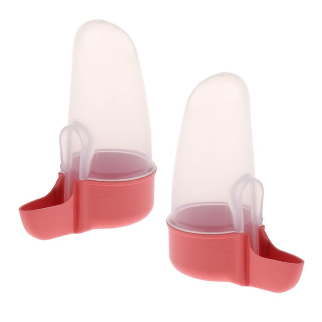 Alimentador de agua Salvador 2x Botella Desmontable Tazón colgante Duradero para Pájaros Biberón de loros de aves