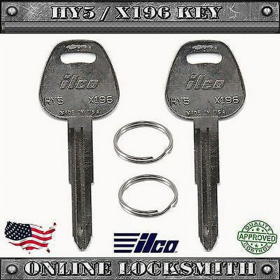 2 New Keys For Hyundai & Mitsubishi Vehicles Replacement Uncut Blade- X196 / HY5
