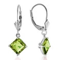 thumbnail image 2 of Galaxy Gold GG 14K White Gold Natural Peridot Dangle Earrings - August Birthstone - Abundance & Joy - Fine Jewelry for Women, 2 of 3