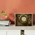 thumbnail image 3 of Nawypu  Picture Canvas Wall Art Prints Gear Wall Clock Punk Design Home Decor Painting Artworks Ready to Hang for Living Room Bedroom Bathroom Retro Steampunk Brown, 3 of 4