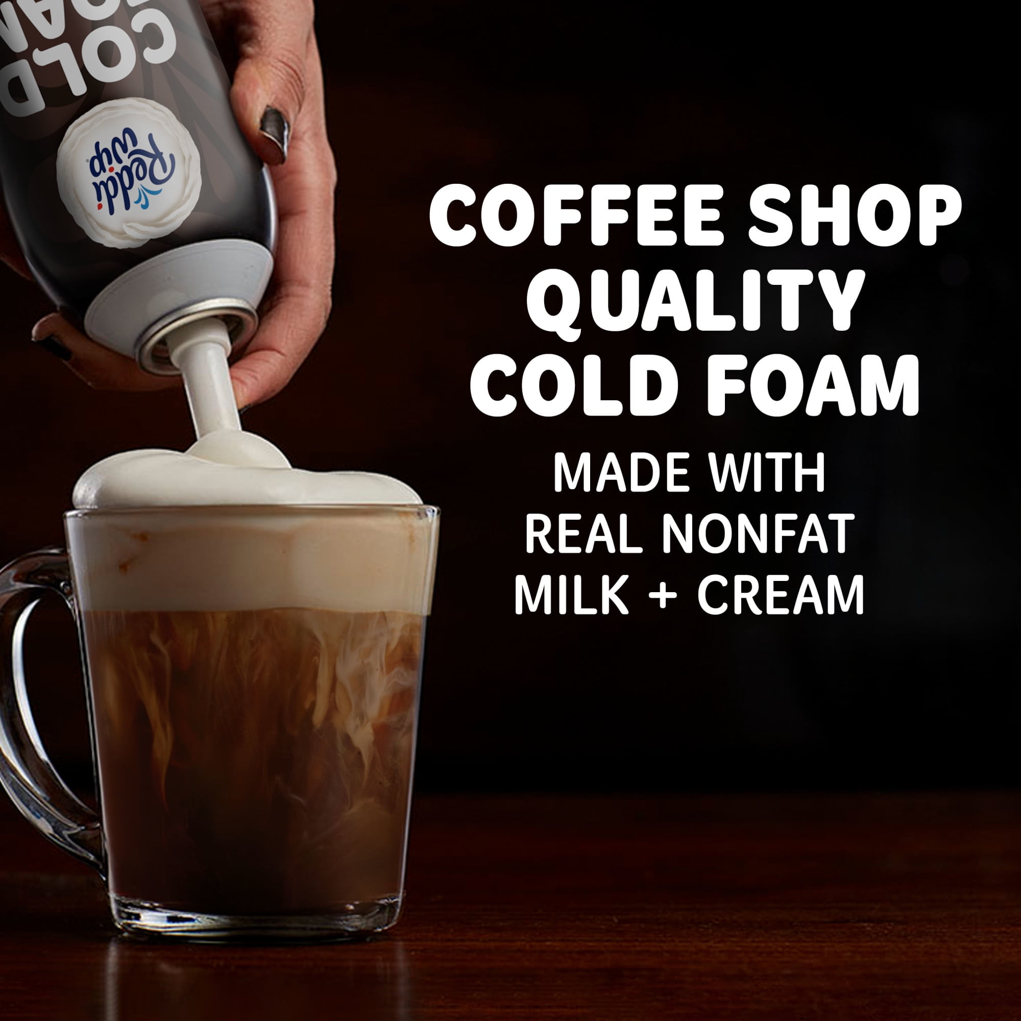 Reddi-wip Cold Foam Coffee Creamer Made with Real Nonfat Milk and Cream, 13 oz