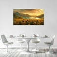 thumbnail image 4 of HFDF Large Sunflower Landscape Wall Art Mounta Lake Pictures Wall Decor Nature Canvas Patg Home Modern Artwork Decorations for Livg Room Bedroom Bathroom Office 10x8inch Unframed, 4 of 7