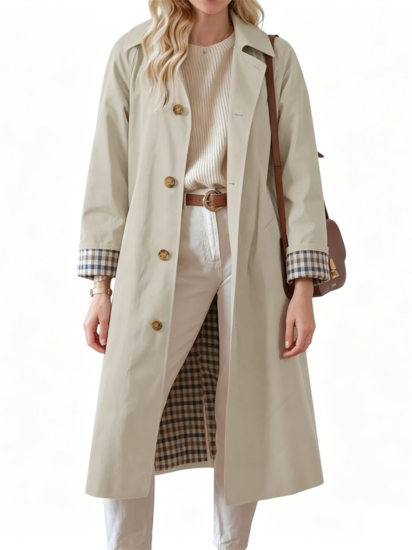 London Fog Women's Single Breasted Waist Belt Hooded Trench Coat