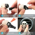 thumbnail image 4 of Ambientador de coche con clip de ventilación Idefair, diseño de calaveras, estilo gótico, 4 of 6