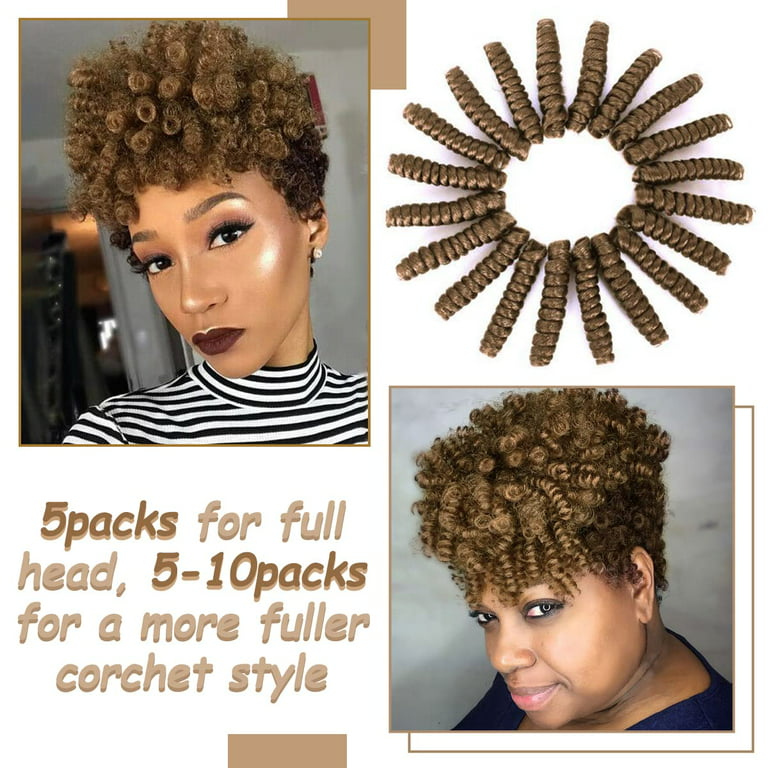 Creamily 5 Pack Short Crochet Hair for Black Women Crochet Braids 8mm  Carrie Curl Crochet Hair Extensions Blonde