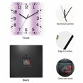thumbnail image 2 of Light Purple White Wooden Wall Clock Silent Non Ticking, Gradient Solid Stripes Geometric Square Wall Clocks Battery Operated, Decor Clock for Home Office, Living Room, Kitchen, 10 Inch, 2 of 9