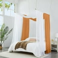 thumbnail image 4 of Warm Home Designs 55" W x 216" L Caramel Gold Bed Canopy for Queen Bed. BC Gold 216, 4 of 5