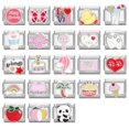 thumbnail image 2 of Y2K Sweet Pink Butterfly Love Heart Cartoon Balloon Italian Charm Links Fit 9mm Bracelet Stainless Steel DIY Making Jewelry, 2 of 5