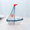 Red flag, variant on KYAIGUO 4.9x4.5x1.2inch Sailboat Model, Desktop Ornaments Wooden Small Sailboat, Cute and Exquisite
