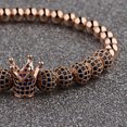 thumbnail image 3 of EOEMY Luxury Micro Pave Cz Ball & Crown Braided Copper Bead Men'S Bracelets Jewelry-1268-B4, 3 of 3