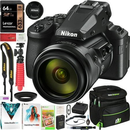 Nikon COOLPIX P950 Compact Digital Camera with 83x Optical Zoom Super Telephoto Lens Bundle Including Deco Gear Gadget Bag Case + Compact Tripod + Photo Video Software Kit and Accessories