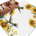 thumbnail image 2 of 6'x9' Area Rugs, Sunflower Indoor Outdoor Area Rug for Living Room Bedroom, Yellow Summer Flower Hummingbird Retro Washable Bathroom Rugs Kitchen Floor Carpet Mats Home Decor Aesthetic, 2 of 8