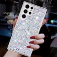 thumbnail image 6 of for Samsung Galaxy S24 Ultra Glitter Case, Cute Bling Sparkle Shiny Slim Soft Silicone Reflective Clear TPU Bumper Women Girls Shockproof Protective Phone Case for Samsung Galaxy S24 Ultra, White, 6 of 6