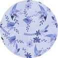 thumbnail image 1 of Ahgly Company Machine Washable Indoor Round Transitional Lavender Blue Area Rugs, 3' Round, 1 of 7