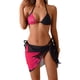thumbnail image 2 of Trajes de baño Amzcrzy Tankini para mujer, trajes de baño, conjunto de bikini de tres piezas para mujer, falda de gasa, traje de baño para vacaciones en la playa, traje de baño rosa fuerte, M, 2 of 8