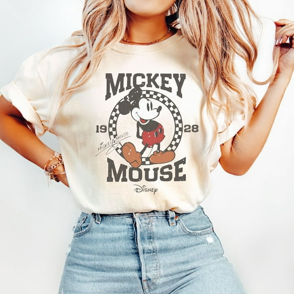 Vintage Mickey Mouse Shirt, Disney Mickey 1928 T-Shirt, Retro Mickey Shirt, Disney Trip Shirt, Checkered Mickey Shirt, S-5Xl Shirt