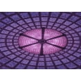 thumbnail image 1 of Ahgly Company Indoor Rectangle Patterned Purple Iris Purple Area Rugs, 6' x 9', 1 of 1