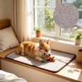 thumbnail image 4 of Pressure Activated Gel Self-Cooling Pet Mat Machine Washable Cloth Heat Absorb Dog Cat Bed Extra Big Floor Cushion For Large Breed Pets Hot Weather 59.1"× 39.4", 4 of 6