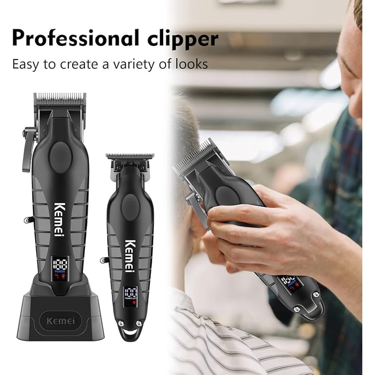 KEMEI Professional Hair Clippers Set for Men,Cordless Rechargeable