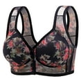 thumbnail image 2 of Ahuyic Womens Bra,Summer Plus Size Bra,Womens Comfortable Lace Breathable Bra Underwear No Rims,Black,M, 2 of 3