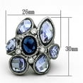 thumbnail image 2 of Luxe Jewelry Designs Women's Ruthenium Plated Ring with Multi Color Synthetic Glass Stones- Size 9, 2 of 2