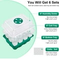 6Pack Seed Starter Tray with Heat Mat(12 Cells per Tray), Plant