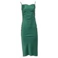 thumbnail image 1 of Pre-Owned Nanushka Square-Neck Backless Midi Dress in Green Triacetate, 1 of 2