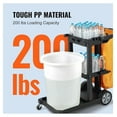 thumbnail image 3 of Cleaning Cart 3-Shelf Commercial Janitorial Cart, 200lbs Capacity, 25 Gallon PVC Bag, 47 x 20 x 38.6in, Yellow & Black Housekeeping Cart, 3 of 7