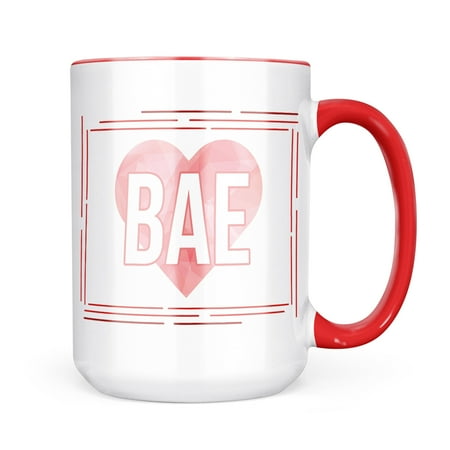 

Neonblond Bae Valentine s Day Pink Geometric Heart Mug gift for Coffee Tea lovers