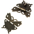 thumbnail image 3 of 2 Antique Style Latch Vintage Latches Hasp Latch Lock Clasp Butterfly Buckle Lock for Decorative Cabinet Cupboard Jewelry Box Gift Box Suitcase, 3 of 5