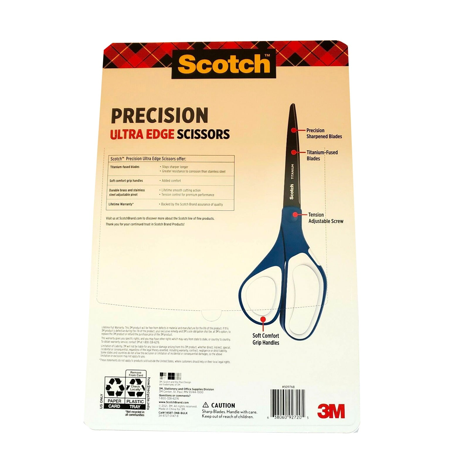 Scotch Scissors, 8 Precision Ultra Edge Scissors, Titanium Fused Blades,  Non-Stick, 2 Pairs,  price tracker / tracking,  price history  charts,  price watches,  price drop alerts
