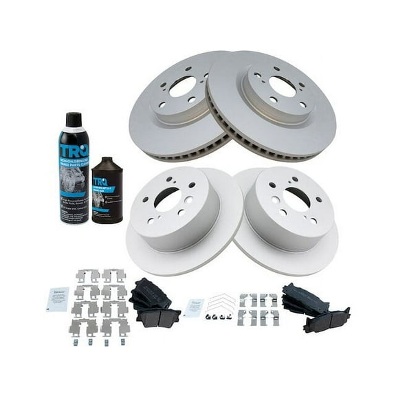 Front and Rear Brake Pad and Rotor Kit - Compatible with 2007 - 2011 Toyota Camry 2008 2009 2010