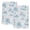 Pastel Blue, Gray, White, variant on Palm Trees Kitchen Towels Set of 3, Tropical Summer Tropical Botanical Sage Green Absorbent Dish Towels for Kitchen, Microfiber Hand Towel, Quick Drying Tea Towel for Cleaning Decorative Dishcloths