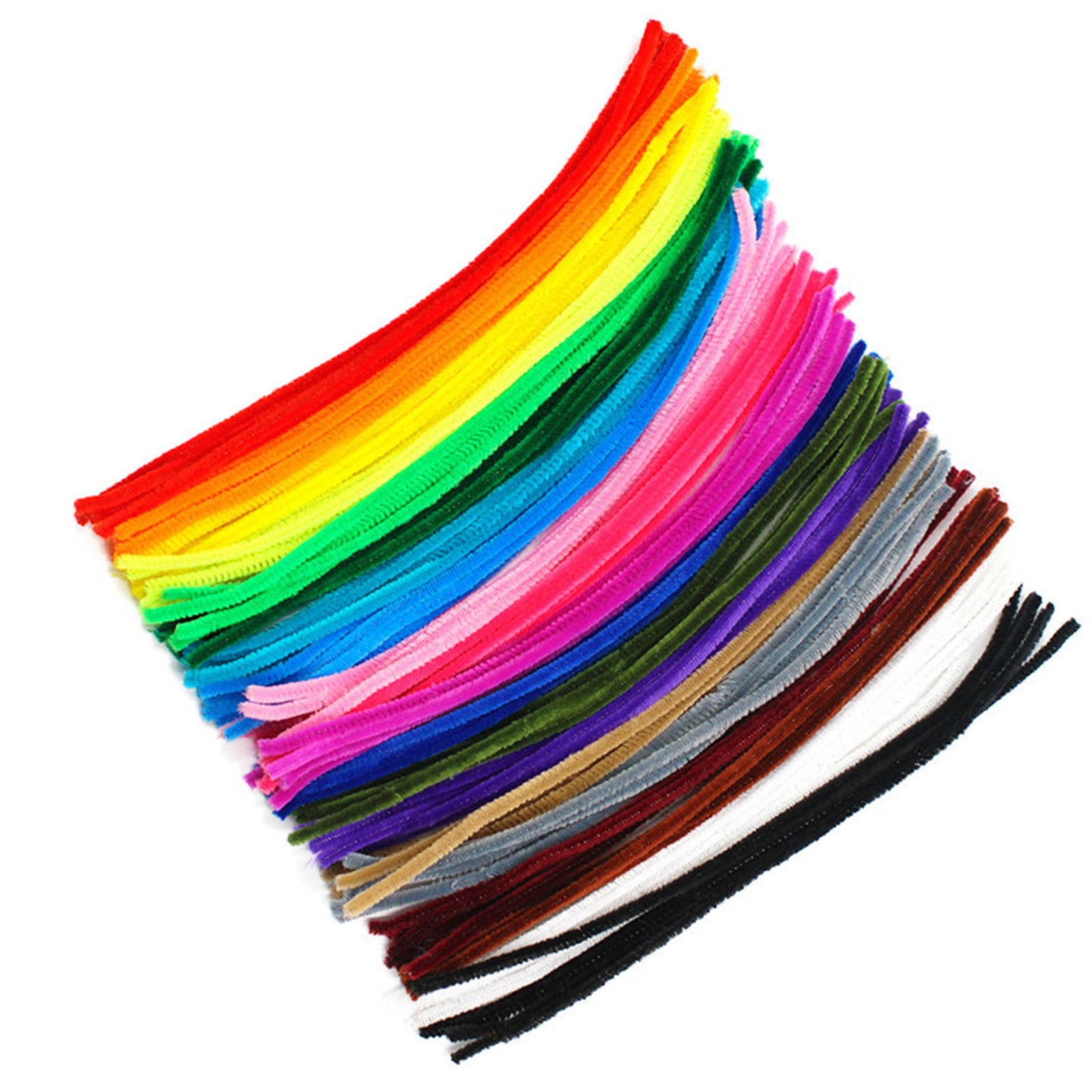 100PC Pipe Cleaner, Pipe Cleaners Craft, DIY Simulation Bouquet Materials,30 Colors Craft Pipe Cleaners Bulk(6mm x 12in)