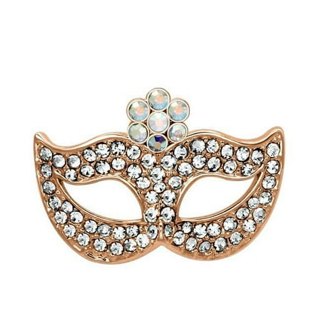 

Alamode Women Imitation Rhodium White Metal Brooches with Top Grade Crystal in Aurora Borealis Rainbow Effect