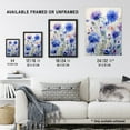 thumbnail image 3 of Cornflower Wildflower Meadow Watercolour Painting Unframed Wall Art Print Poster Home Decor Premium, 3 of 5