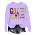 thumbnail image 3 of WILLBEST hoodie Women's Trendy Pullover Hoodie Letter Print Round Neck Top For Fall & Winter fruit  jacket, 3 of 3