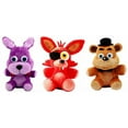 thumbnail image 1 of Five Nights at Freddy's Bonnie, Foxy and Freddy 7" Tall Plush Toy Set, 1 of 1