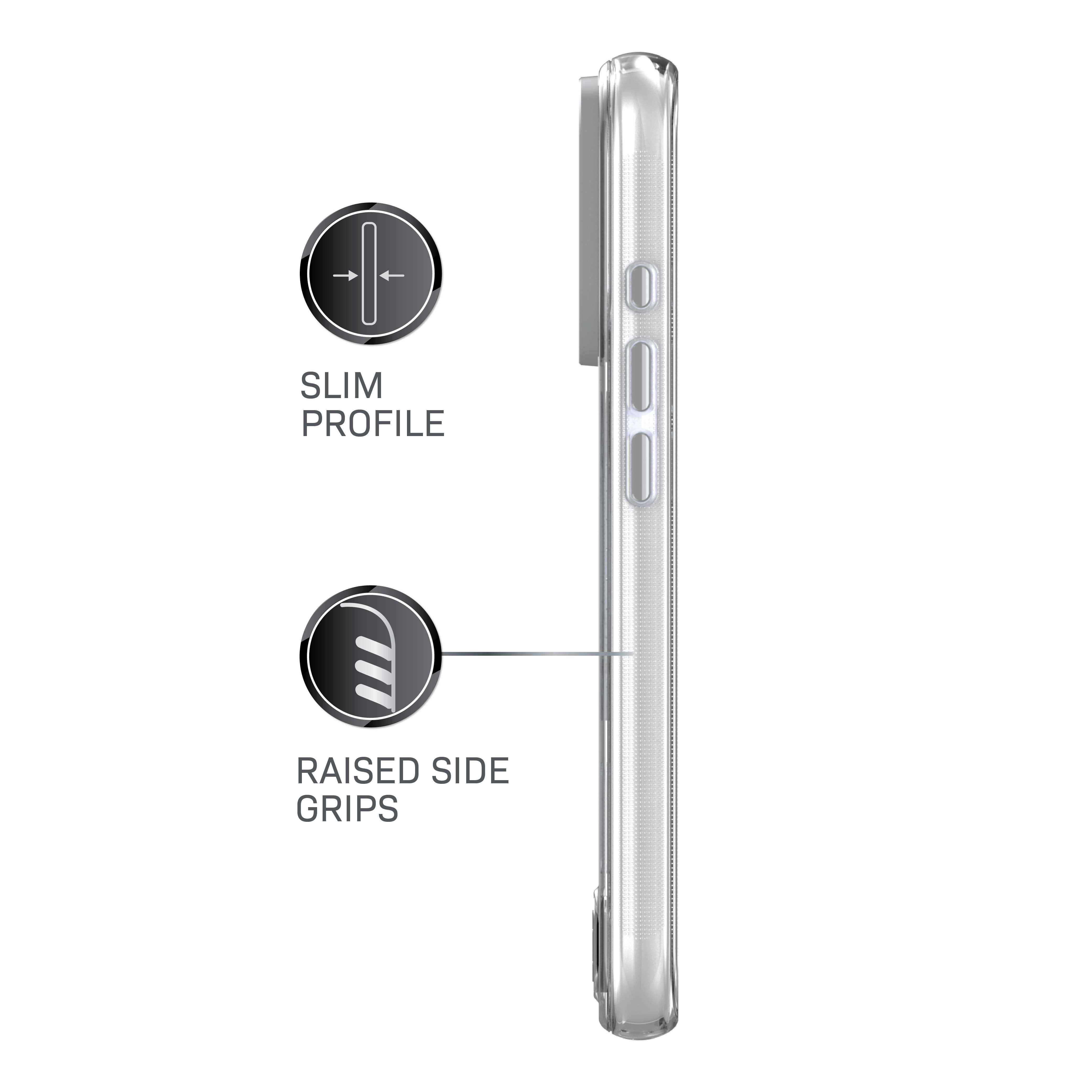 Body Glove Reflector Phone Case with Metallic Kickstand for iPhone 18 Pro Max / 17 Pro Max, MagSafe Compatible - Clear/Silver