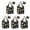 Black Halloween Ghosts, variant on 5 Pack Foldable Shopping Bag,Black Halloween Ghosts and Pumpkins Reusable Grocery Bags with Pockets,Large Reusable Tote Bags with Handles Waterproof & Lightweight