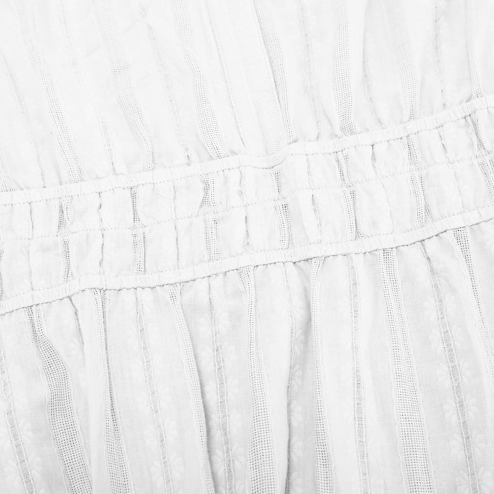 Lorytime Womens Midi Dresses with Short Sleeves White Summer Calf Length Dresses Pleated Tiered Hawaiian Flowy Coverup Solid V Neck Dress Casual Resortwear Stylish Clothes 2XL