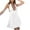 White, variant on IROINNID V-Neck A-Line Dress For Women Solid Color Sleeveless Tunic Pleated Comfort Waist Dress