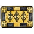 thumbnail image 1 of 15 X 12 In. Black and Gold Fleur de lis Glass Cutting Board, 1 of 1