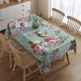 thumbnail image 2 of Pioneer Flower Floral Print Pattern Rectangle Tablecloth 60"x84",Waterproof Polyester Rectangle Table Cloth, Wipeable Spillproof Polyester Tablecloth for Dining, Camping, Indoor and Outdoor, 2 of 5