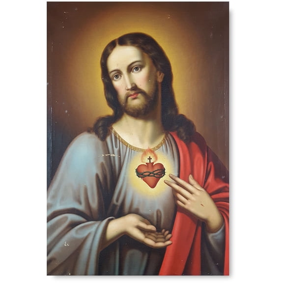 Awkward Styles Jesus Wall Art Jesus Wall Decor Jesus Canvas Wall Art Christian Wall Art Church Wall Art Religion Canvas Jesus Heart Decor Wall Christ Art Canvas Religious Wall Art