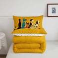 thumbnail image 5 of Homewish Retro Cartoon Dog Full Size Comforter Sets,Yellow Bedding Comforter Set,Polkadot Reversible,3pcs,1 Comforter and 2 Pillowcases, 5 of 7