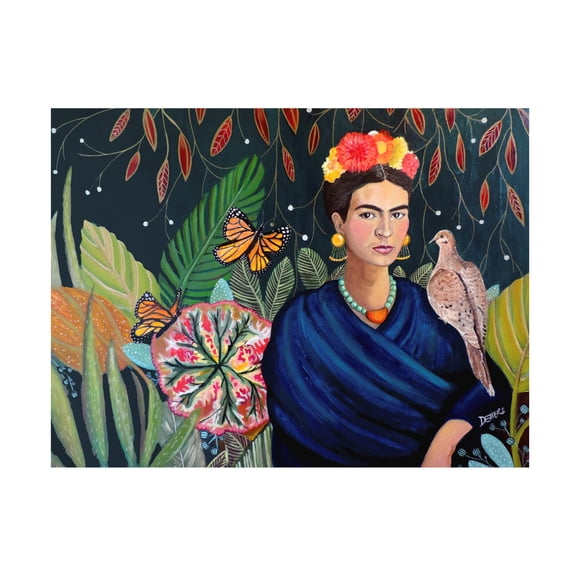 Trademark Fine Art Sylvie Demers Frida A Casa Azul Revisitated Canvas Wall Art - 35x47