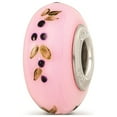 thumbnail image 4 of Reflection Beads Sterling Silver Hand Paint Pink Nuthatch Bird Fenton Glass Charm, 4 of 6
